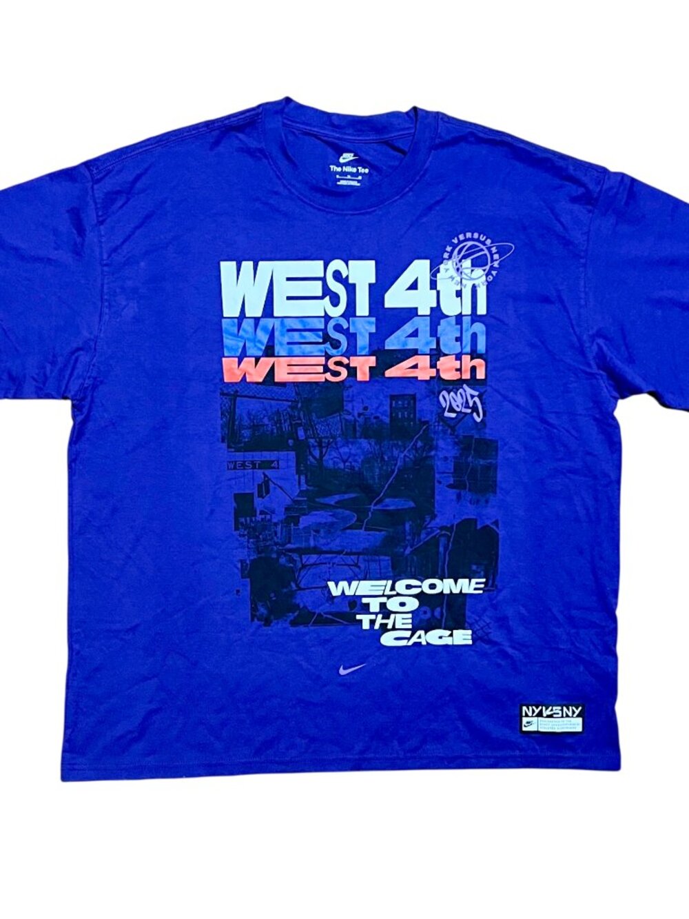 Nike NY v NY West 4th 2025 The Cage Basketball Graphic T-Shirt, Men's XL XL (46-